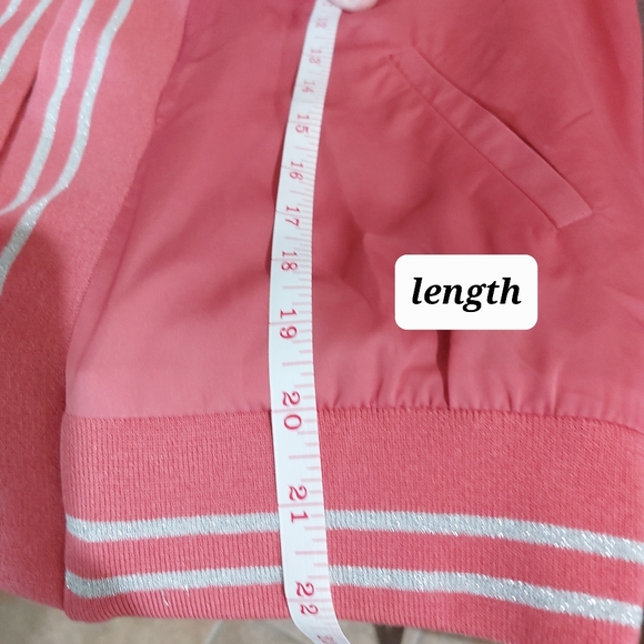 One Hart Mauve Pink Rose Floral Daisy Print Open Front Bomber Jacket Size Med - Picture 11 of 11